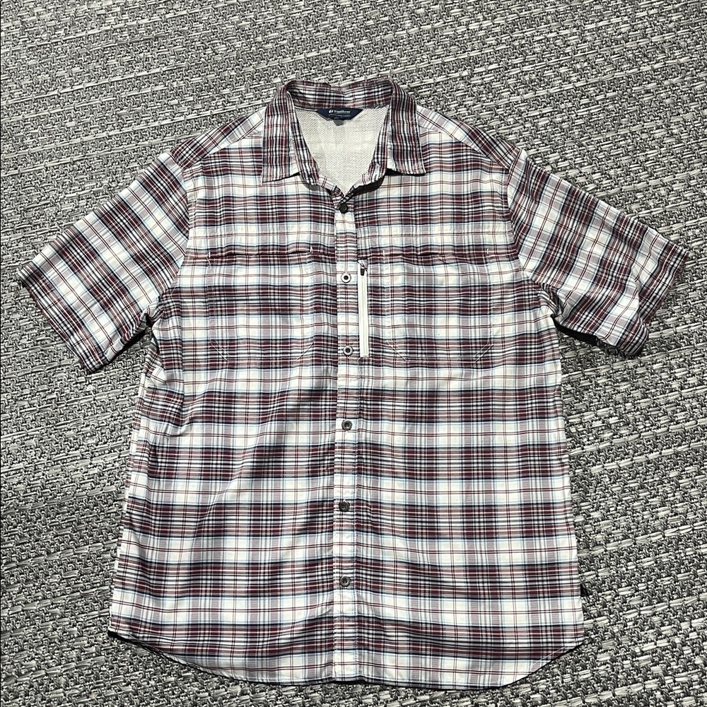WindRiver | Men’s Button-up Plaid T-Shirt